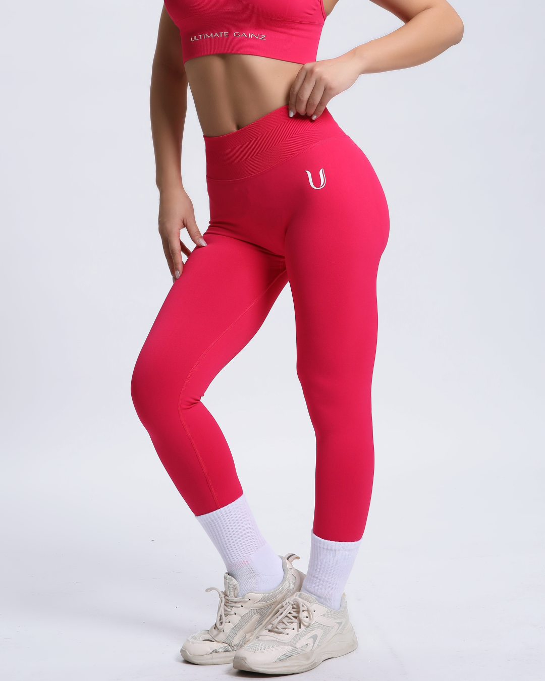 Joy | Sculpt Legging with Scrunch – Pink Red