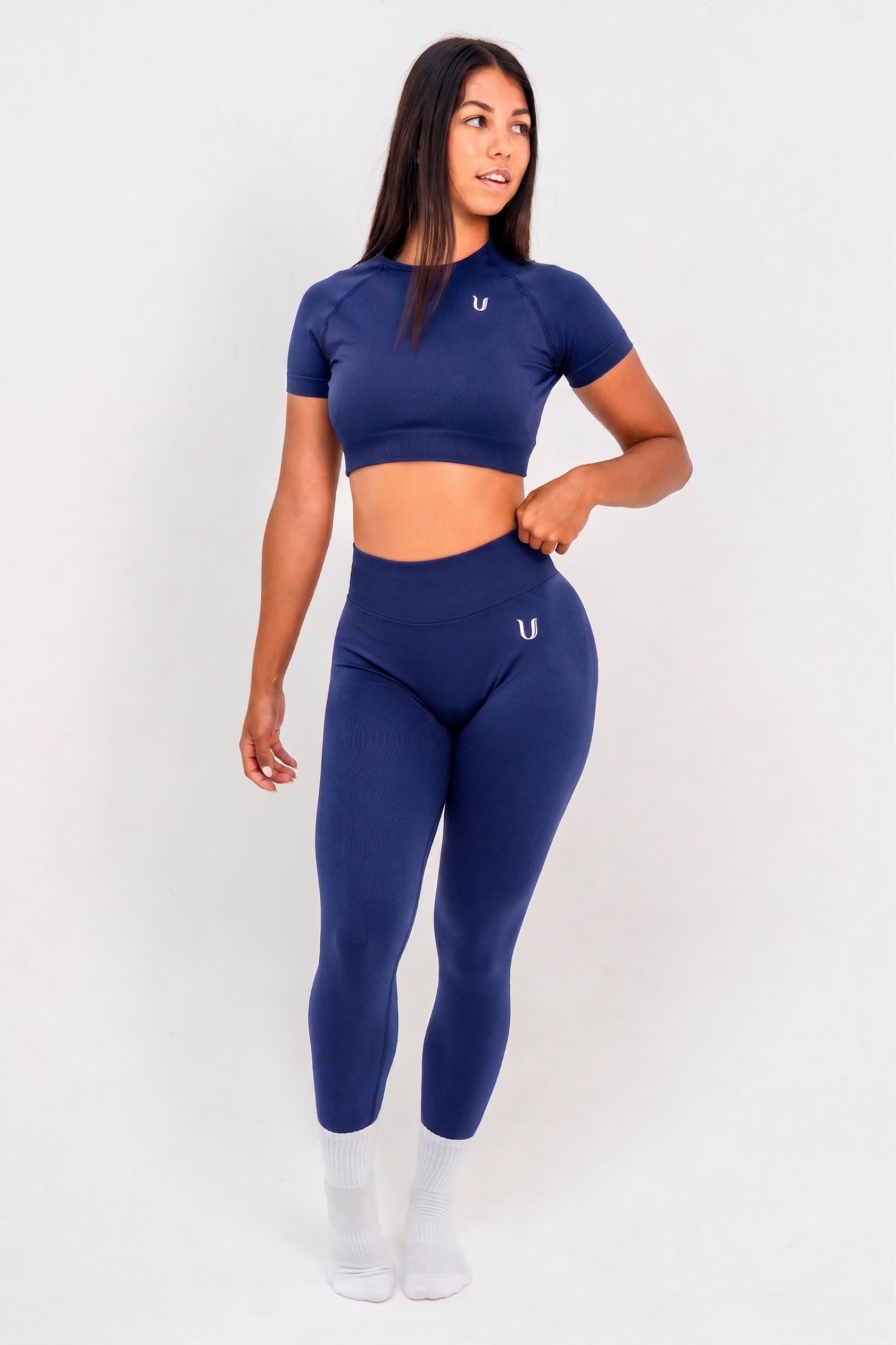 Luna | Premium Seamless Crop Top - Donker blauw