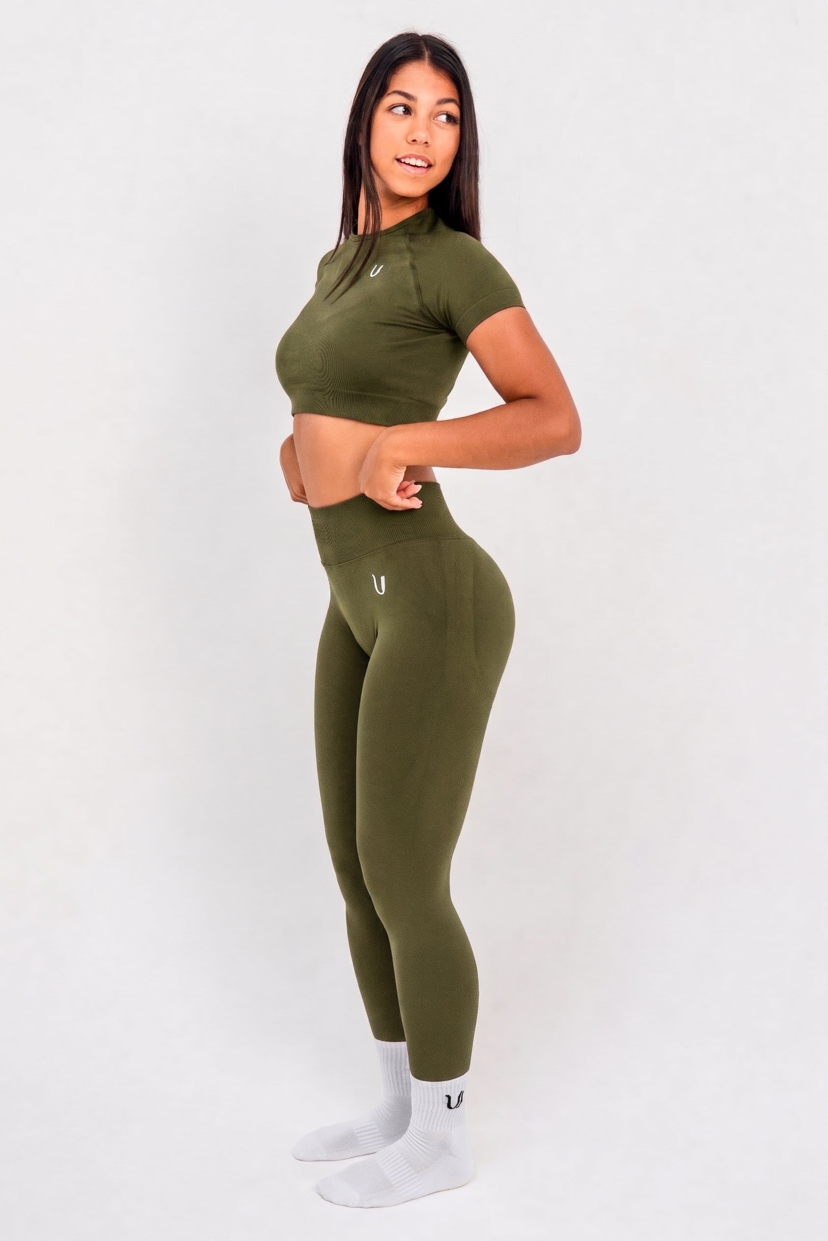 Luna | Premium Seamless Scrunch Legging - Groen