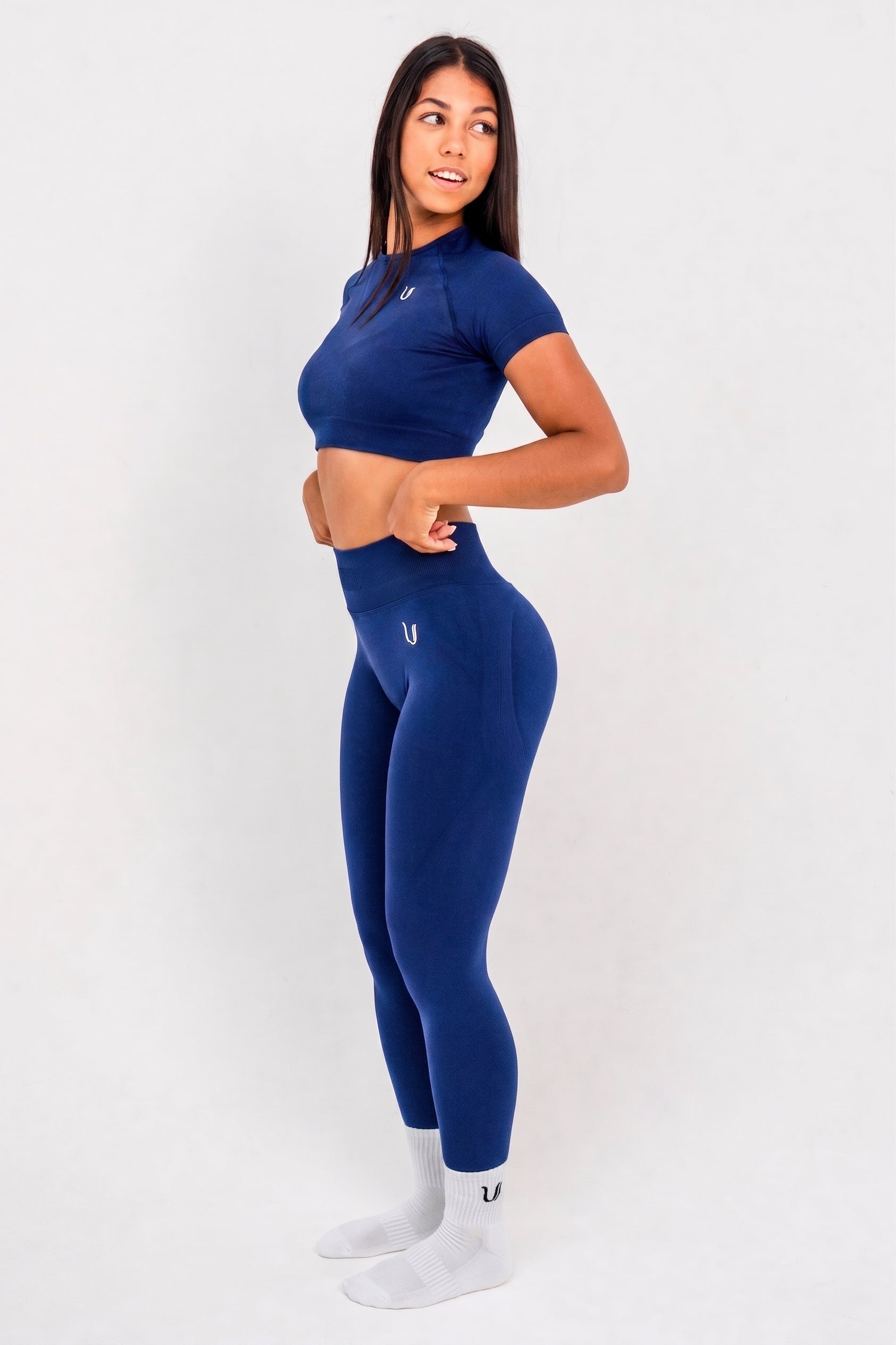 Luna | Premium Seamless Crop Top - Donker blauw