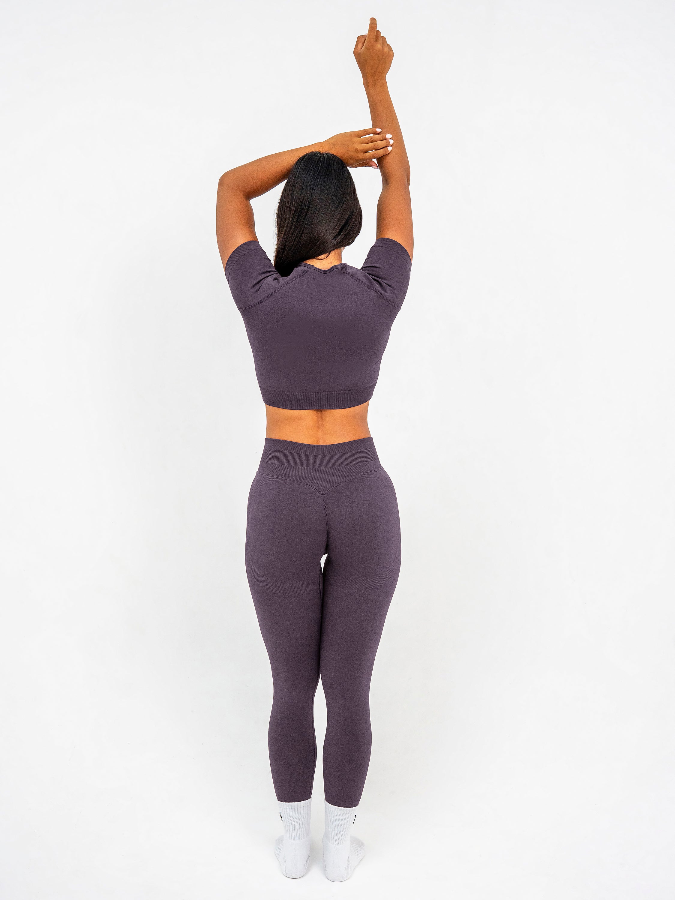 Luna | Premium Seamless Crop Top - Dusty Purple