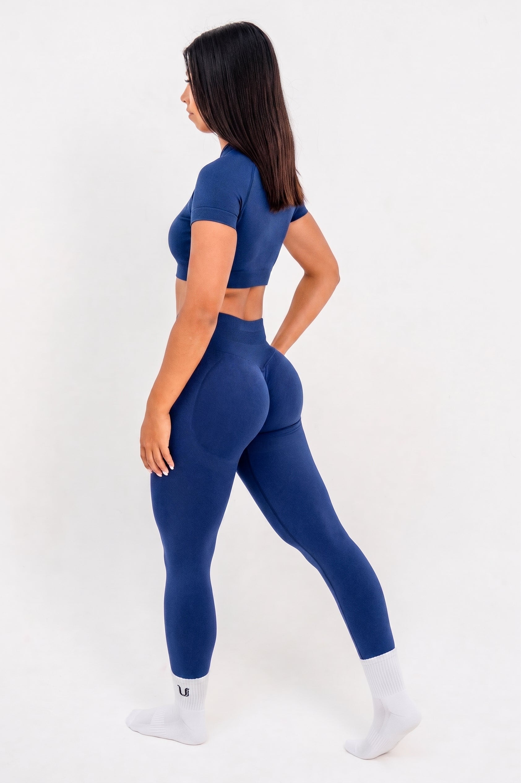 Luna | Premium Seamless Crop Top - Donker blauw