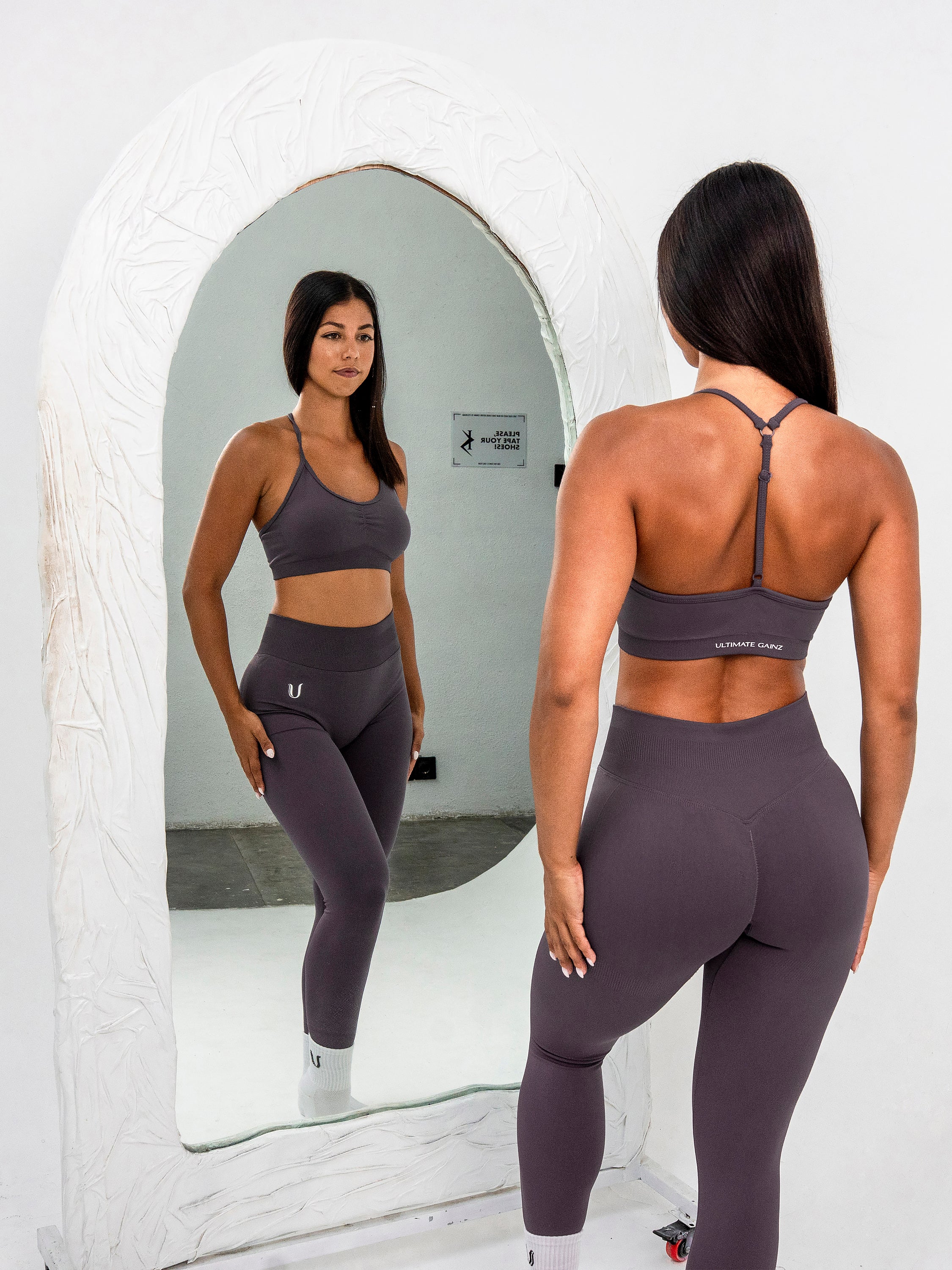 Luna | Premium Adjustable Sports Bra - Dusty Purple