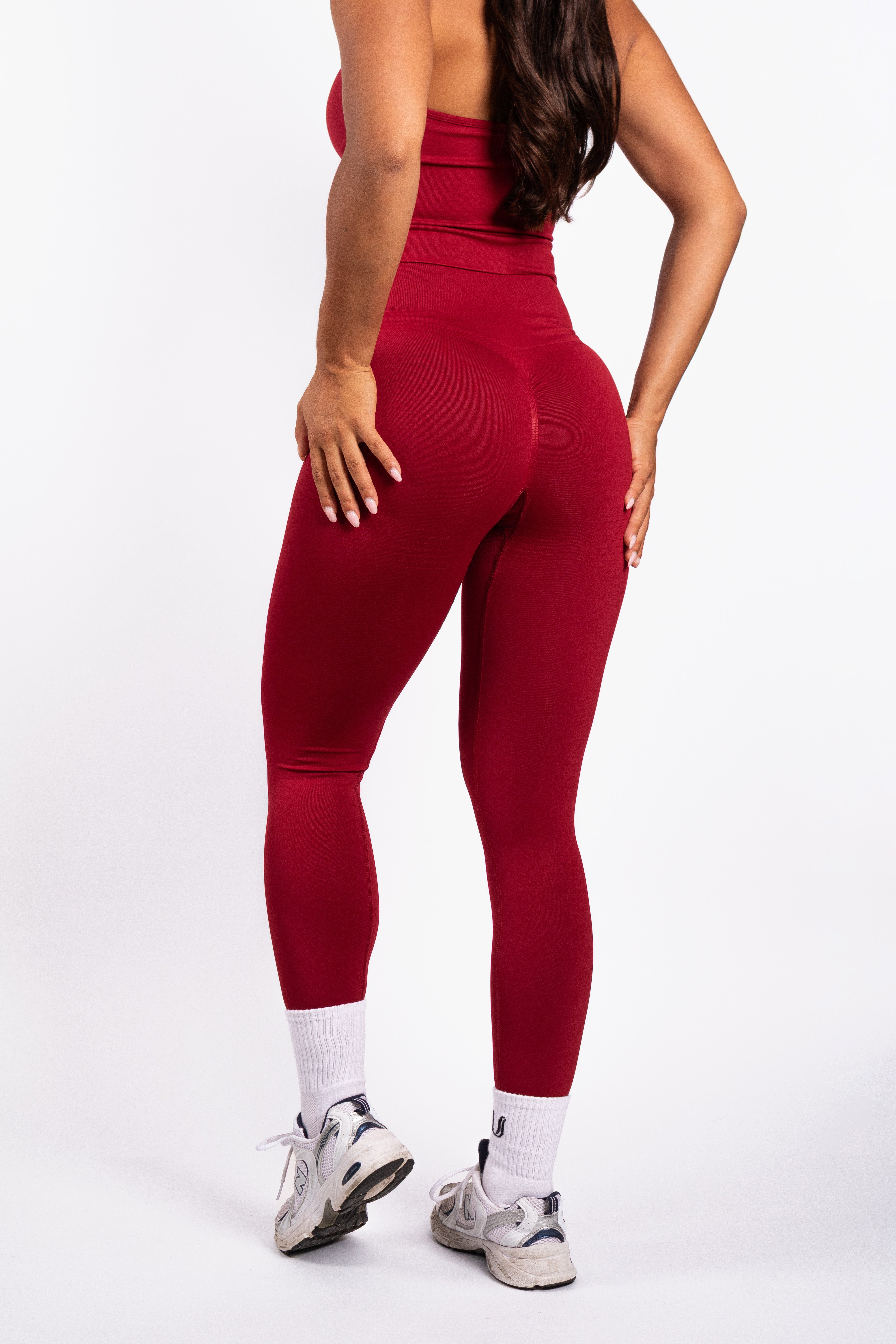 Bibi | Ribbed Seamless Legging – Red
