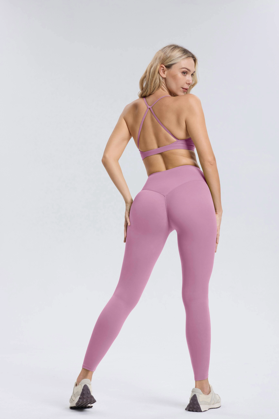 Hailey Set | Seamless Top Legging - LightPurple