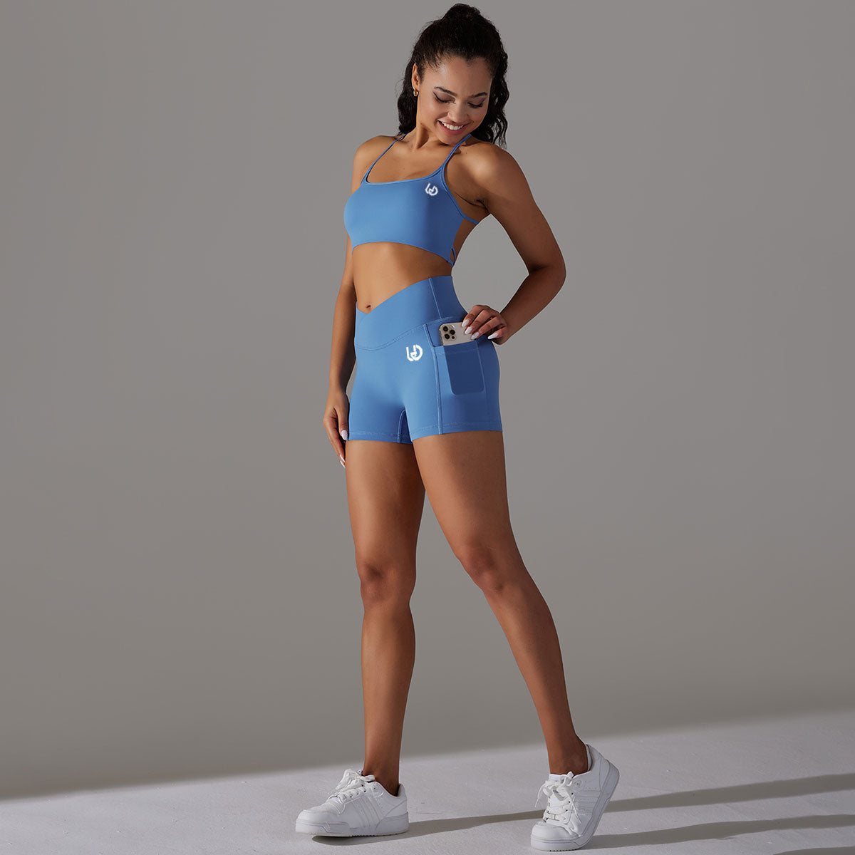 Mila | Short Set Blauw - Ultimate Gainz