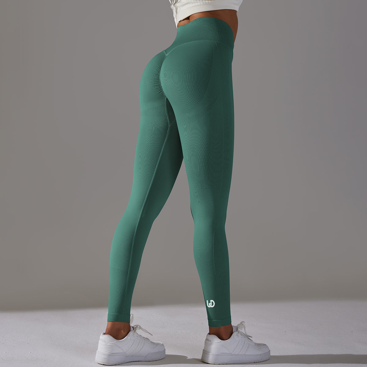 Celine | High Waist Scrunch Legging - DarkGreen