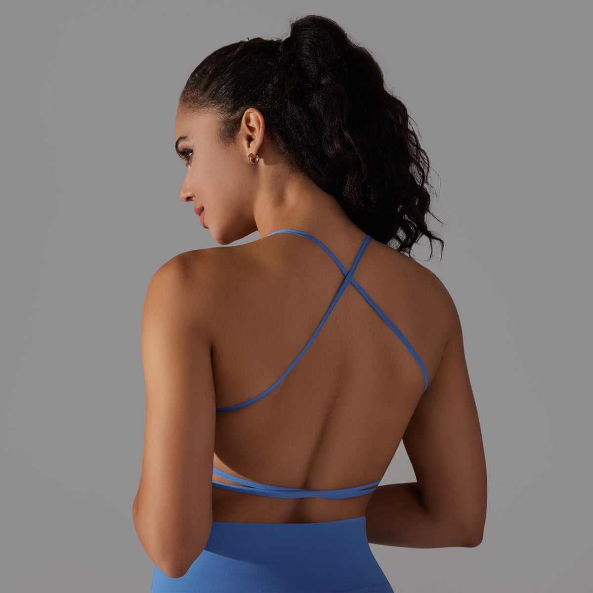 Mila | Strap Sport Bra Blauw - Ultimate Gainz