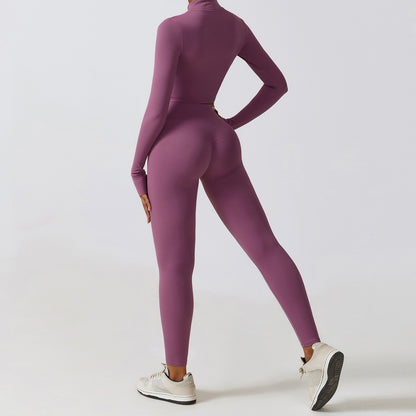 Hailey Set | Long Arm Top Legging - LightPurple