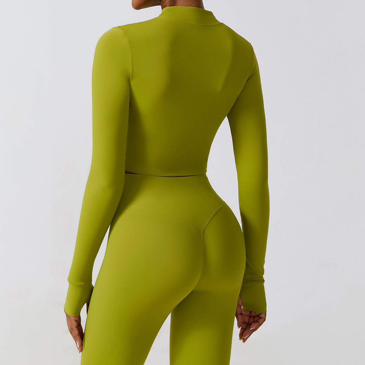 Hailey Set | Long Arm Top Legging - Matcha