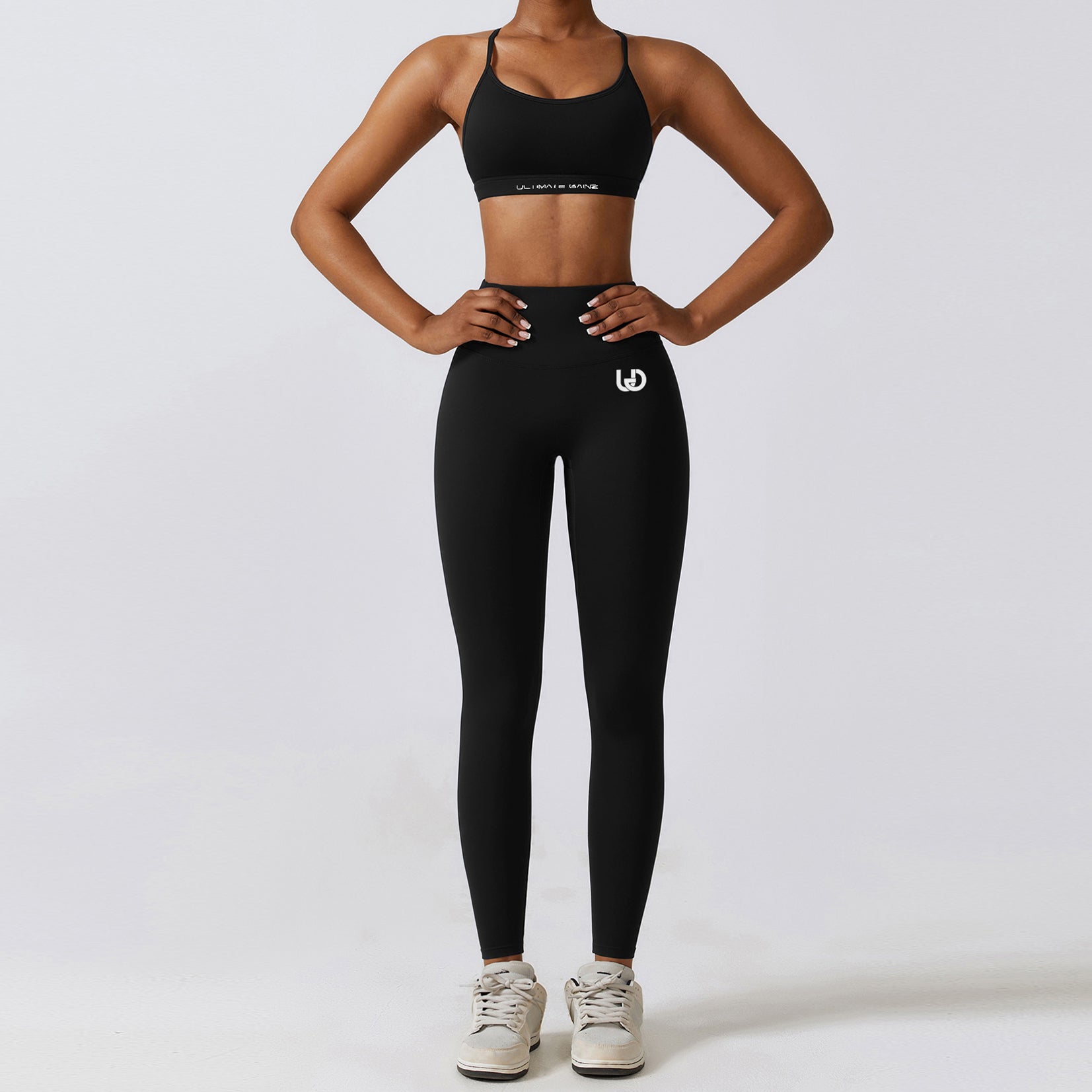 Hailey Set | Seamless Top Legging - Black