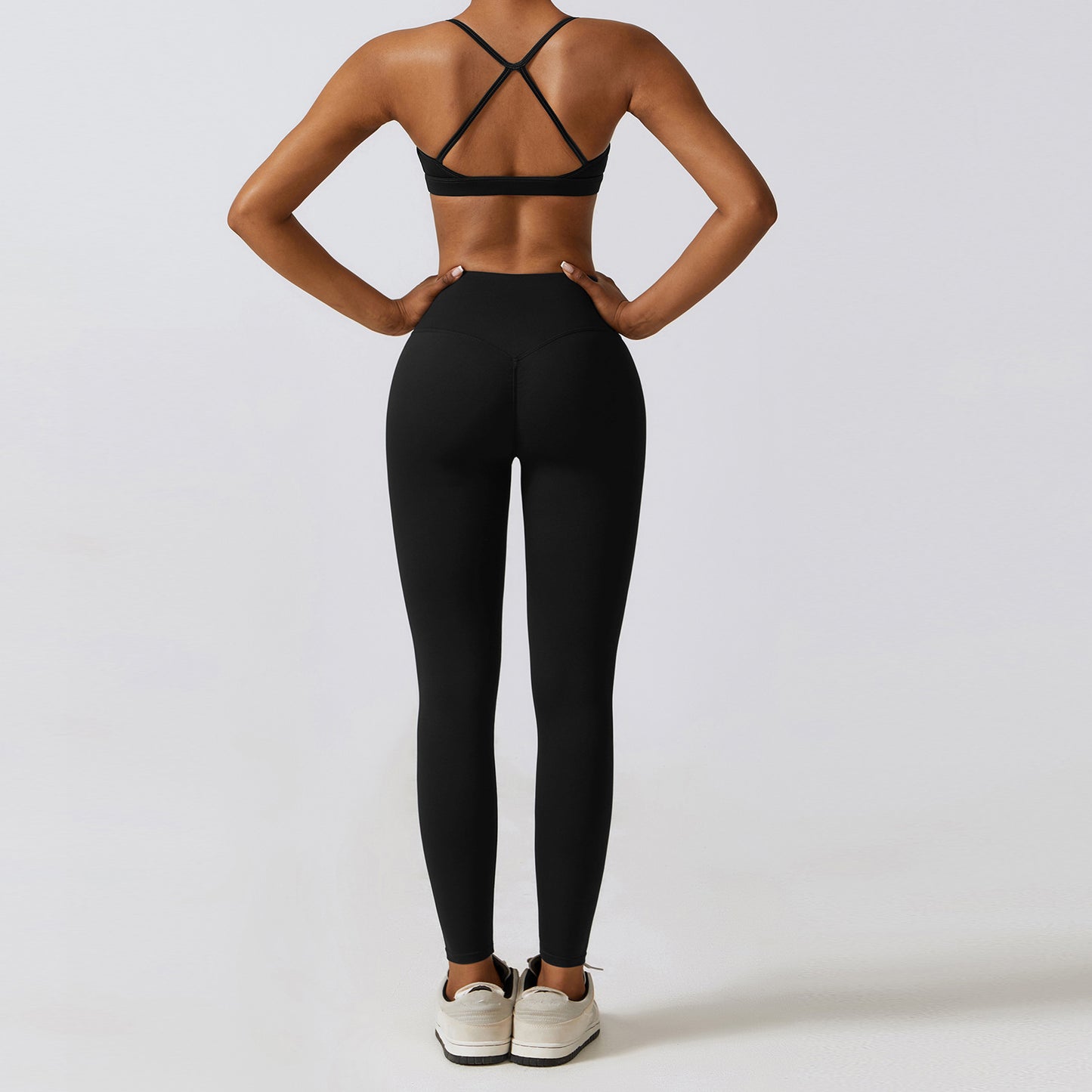 Hailey Set | Seamless Top Legging - Black