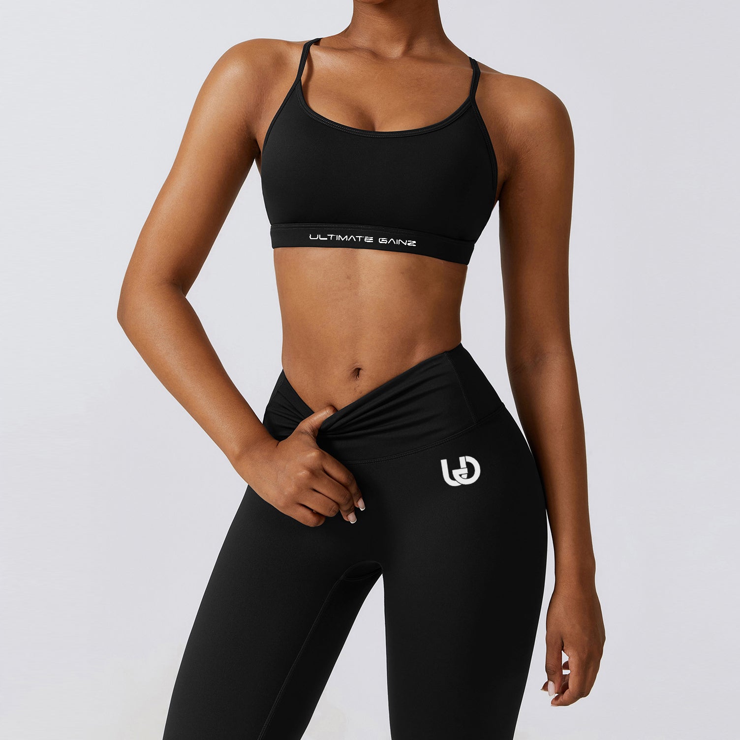 Hailey Set | Seamless Top Legging - Black