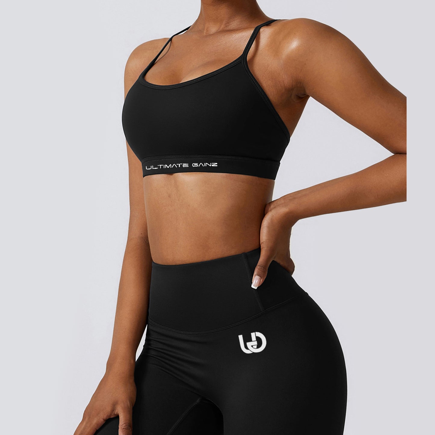 Hailey Set | Seamless Top Legging - Black