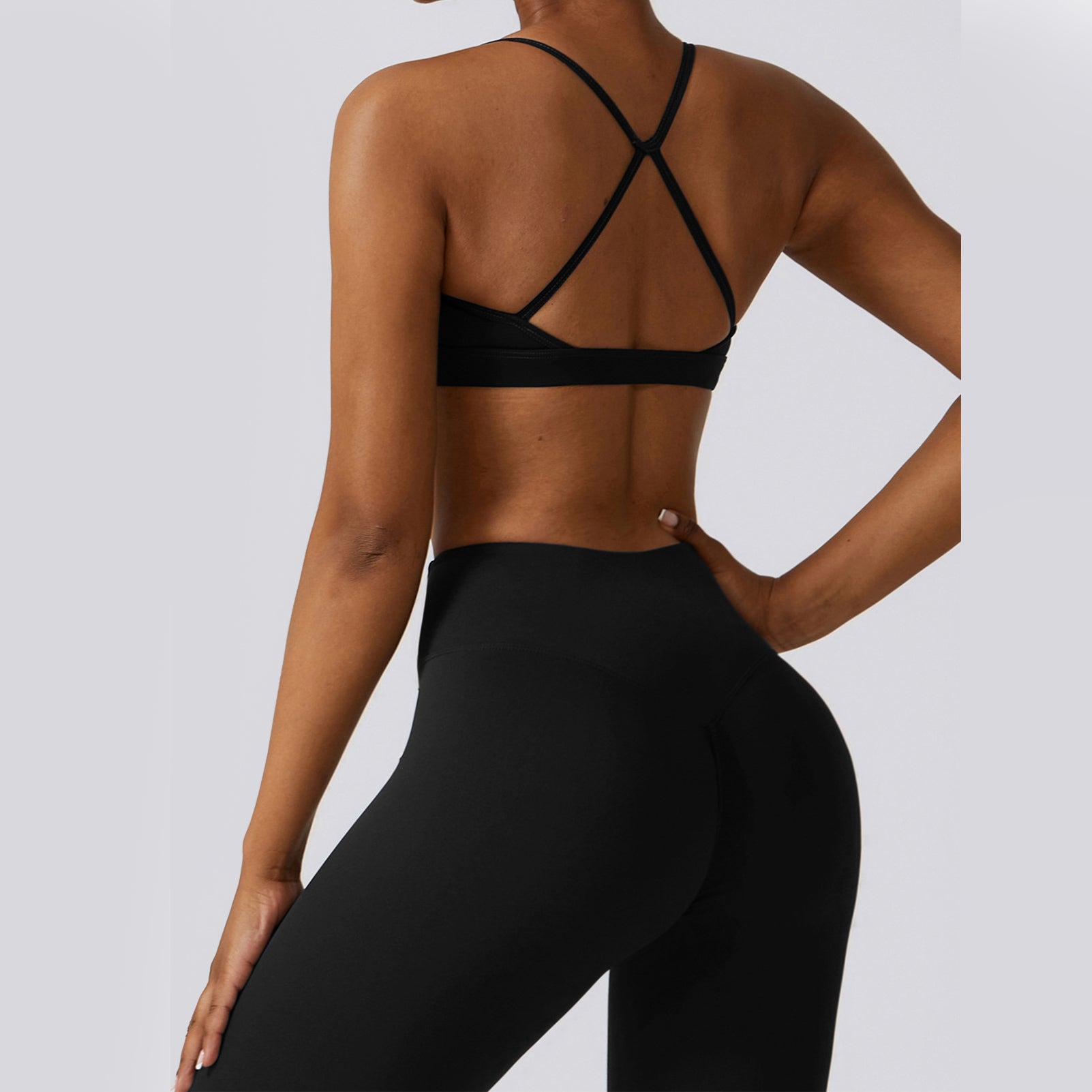 Hailey Set | Seamless Top Legging - Black