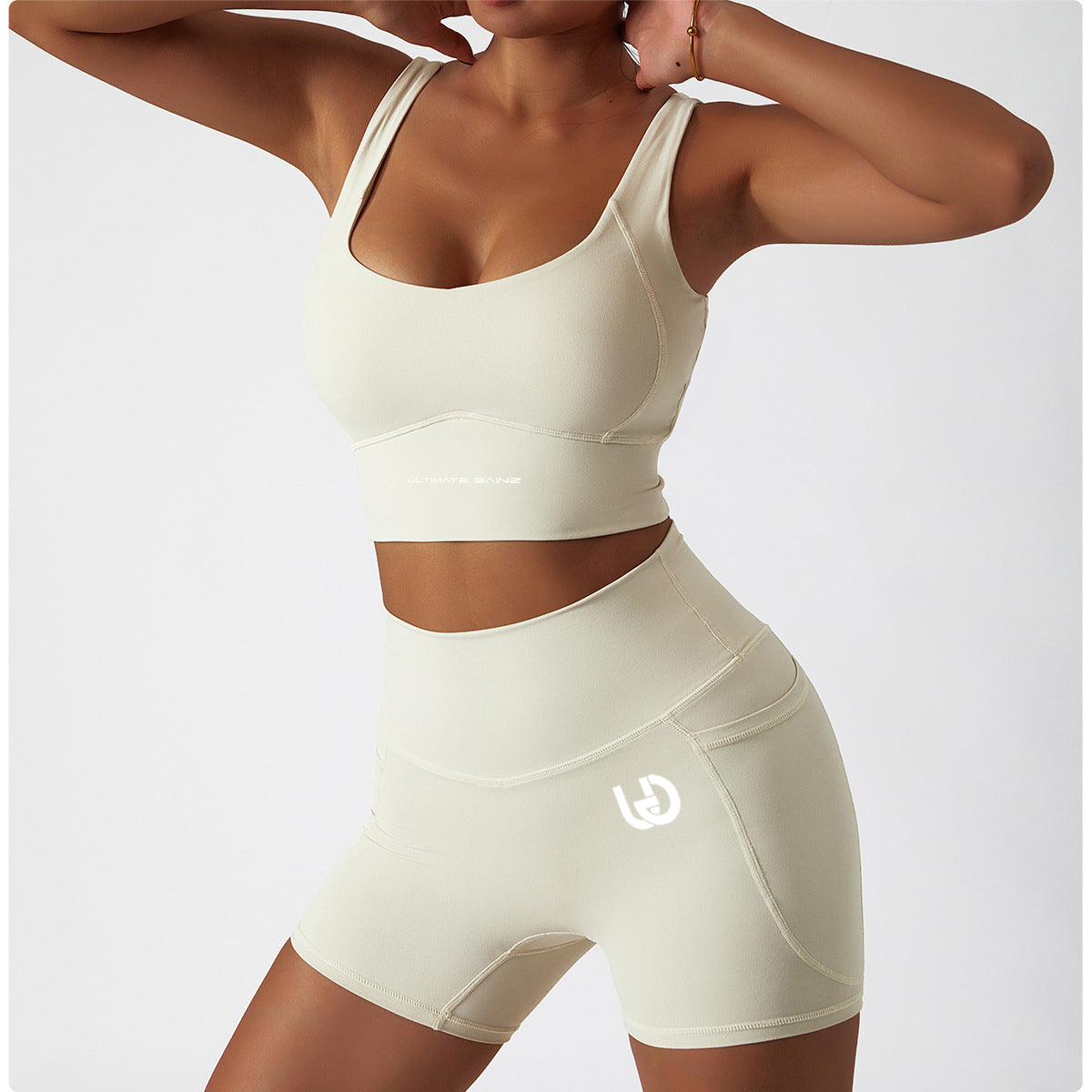 Palmer | Short Set With Pockets Ivory